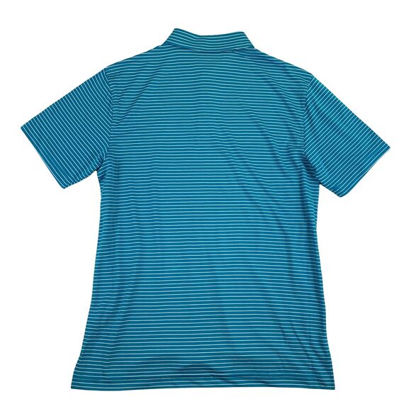 PGA Tour Mens Feeder Stripe Short Sleeve Golf Polo Shirt Blue S - Picture 4 of 5